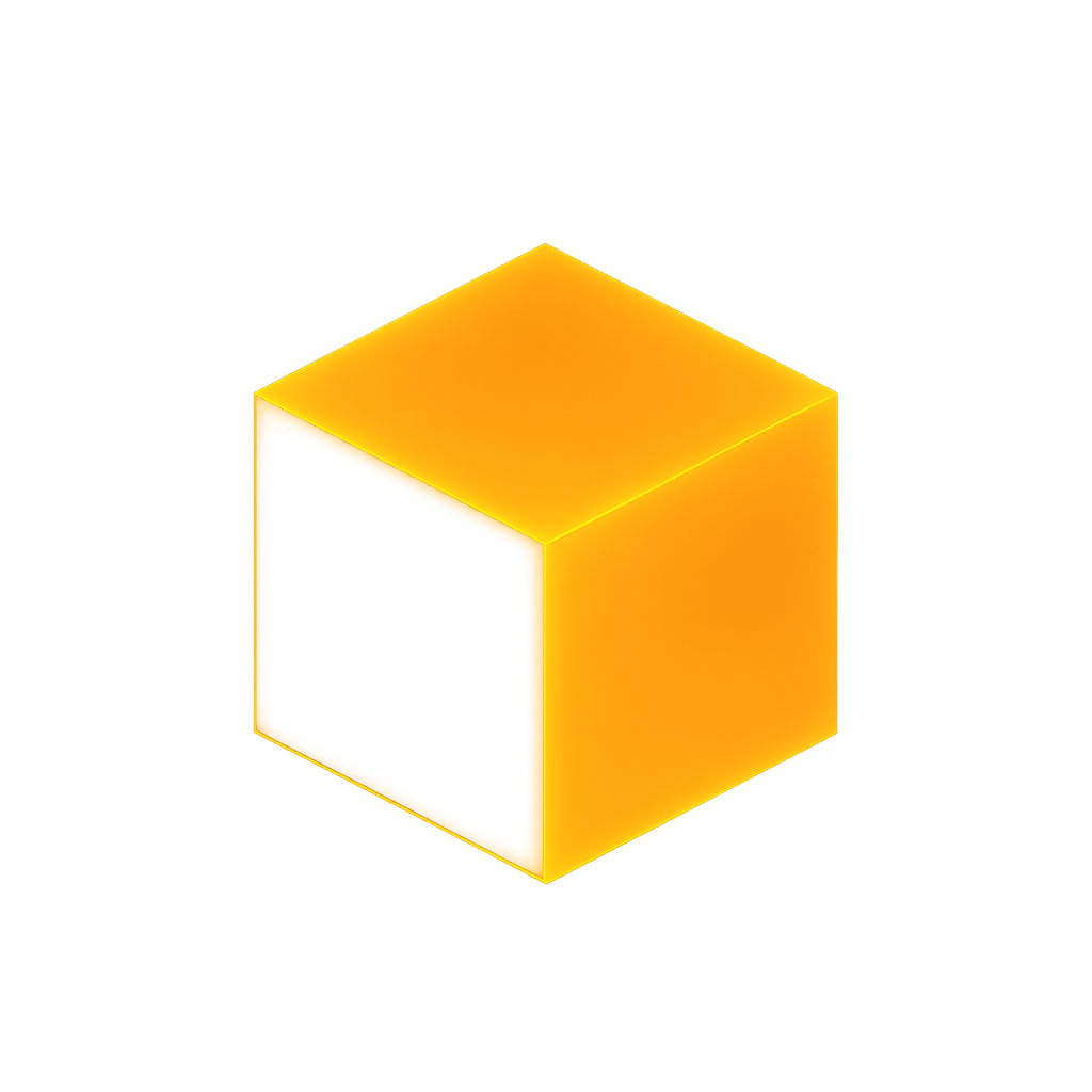 monocube neon cube logo